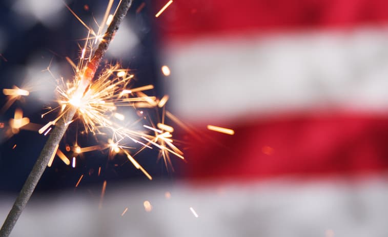 Lit sparkler