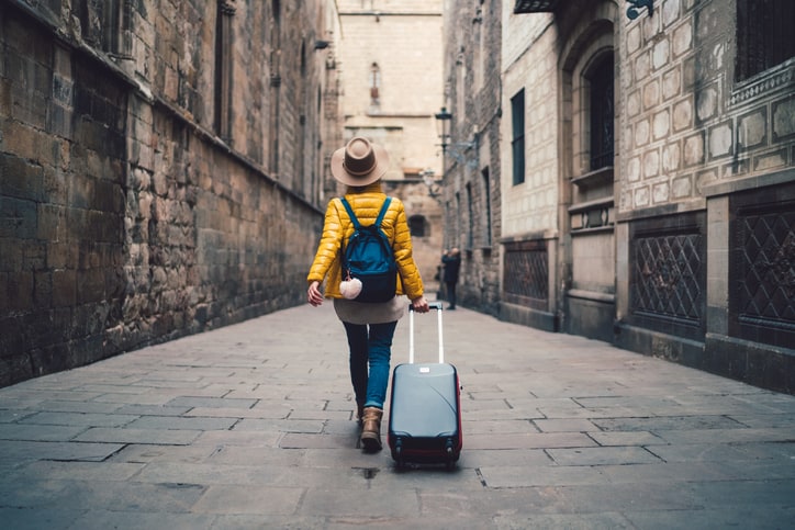 Tourist visiting Spain