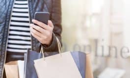 Shopping and Using Phone