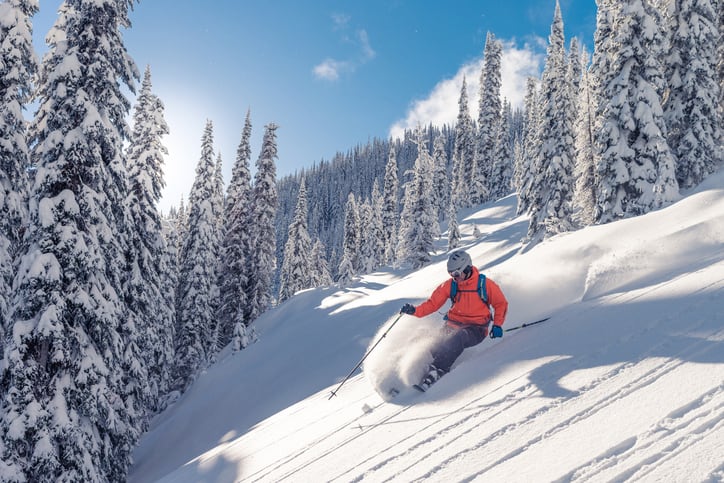 Powder skiing